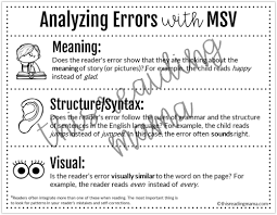 analyzing running records with msv this reading mama