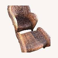 Sea grass wing back chair with ottoman. Pottery Barn Malabar Wicker Chair Ottoman Aptdeco