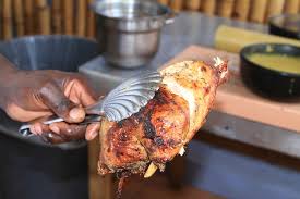 Arrange the chicken skin side down on the cooler part of the grill. Jerk Cooking Wikipedia