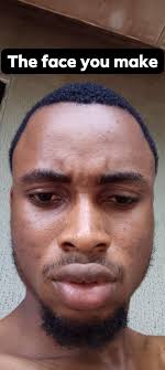 funny face when eating