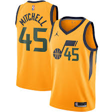 Look no further than the utah jazz shop at fanatics international for all your favorite jazz gear including official jazz. Men S Utah Jazz Donovan Mitchell Jordan Brand Gold 2020 21 Swingman Jersey Statement Edition