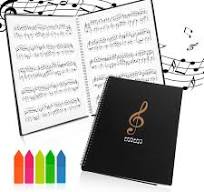 AUAUY Music Folder for Sheet Music, 30 Pockets, A4 Size Music Table File  Folder with Sticky Notes, Music Sheet Folder Conzer Choir Folder, Music  Sheet ...