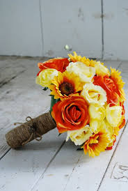 Maybe you would like to learn more about one of these? Silk Bridal Bouquet Sunflowers Yellow Roses Orange Roses Yellow Ranunculus Silk Bridal Bouquet Orange Bouquets Sunflower Bridal Bouquet