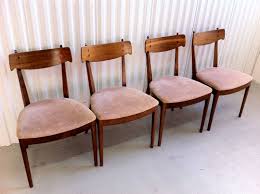 Mid Century Modern Drexel Declaration Dining Set With 4 Walnut Chairs By Kipp Stewart Walnut Chair Chair Dining Set