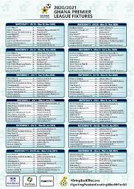 Maybe you would like to learn more about one of these? Full List 2020 21 Ghana Premier League Fixtures
