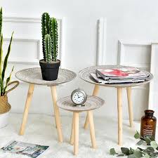Shop wayfair for all the best round coffee tables with storage. Creative Round Nordic Wood Coffee Table Storage Tea Fruit Service Plate Tray Bed Home Table Living Room Table Sofa Side Fruugo Ae