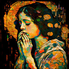 Christian art: silent prayer