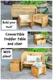 Convertible Diy Toddler Table And Chair Set With Plans In 2020 Toddler Table Toddler Table And Chairs Diy Kids Chair