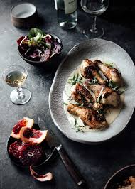 Tarragon Chicken Dish By Ellie Baygulov For Stocksy United Moody Food Photography Tarragon Chicken Restaurant Recipes