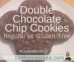 Cream butter, sugar and salt until just combined. Double Chocolate Chip Cookies Regular Gf