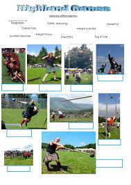 The name now denotes similar athletic competitions in any part of the world, usually conducted under the auspices of. Highland Games Scotland Worksheet