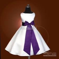 Wholesale Girls Dress Buy Free Ship Custom Cheap Bowknot Purple Sash Pageant Party Flower Gir Girls Formal Dresses Girls Dresses Princess Flower Girl Dresses