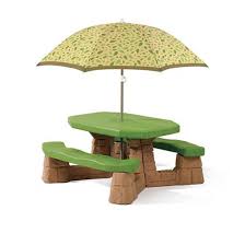 Naturally Playful Picnic Table With Umbrella Step2