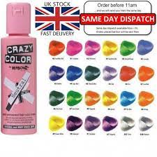 Crazy Color Semi Permanent Liquid Cream Hair Colour Dye 100ml Full Range Uk Tintetemporales Crazy Colour Hair Cream Hair Dye Colors