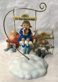 Vintage 2003 Figi's Inc Lot Of 7 PVC Hanging Figurines W/Hanger & Base  