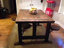 Cafeteria Style Table With Swivel Stools From World Market Table Style Rustic Dining Table Dining Table