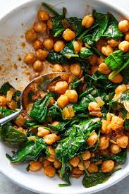 Chickpeas With Baby Spinach Recipe Recipe Recipes Pea Recipes Baby Spinach Recipes