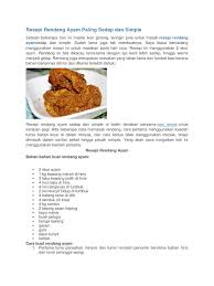 Maybe you would like to learn more about one of these? Resepi Rendang Ayam Paling Sedap Dan Simple