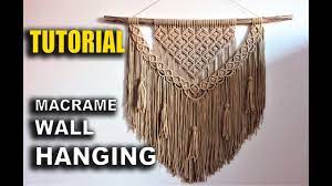 This diy macrame wall hanging from amazing spaces starts with some larks head knots and then some alternating square knots. Bohemian Macrame Wall Hanging Tutorial Youtube
