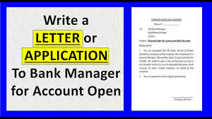 How to send a company`s bank details to a client. How To Write A Letter Or Application To Bank Manager For Open A New Bank Account Youtube