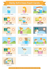 Free Printable Daily Activities Flash Cards Download Them In Pdf Format At Http Flashcardfox C Flashcards English Lessons For Kids Learning English For Kids