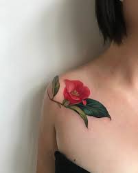 Camellia Flower Tattoo By Amanda Wachob Gorgeous Tattoos Flower Tattoo Floral Tattoo