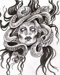 Black And White Art Drawings Draw Black And White Medusa Dark Style Art Medusa Art Drawings