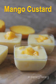 Mango Custard Recipe Mango Custard Using Cornflour Recipe Mango Custard Recipe Custard Recipes Mango Dessert Recipes