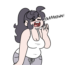 Funny art from a funny lil possum — Tired mom