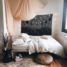 Aesthetic Black And White Themed Room Stardust Tapestry Aesthetic Bedroom Bedroom Design Eclectic Bedroom