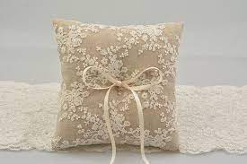 Rustic Ring Bearer Pillow Linen Ring Bearer Pillow Lace Ring Etsy Ring Pillow Wedding Ring Bearer Pillow Lace Ivory Ring Bearer Pillow
