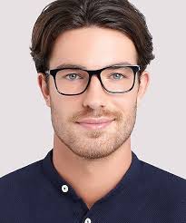 Glasses Direct ™ -Hunter Rectangle Black Glasses for Men