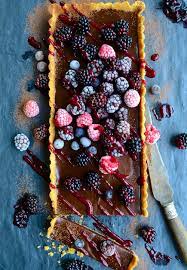 No Bake Salted Chocolate Tart With Frosted Berries Bibbyskitchen Recipes Recipe Chocolate Tart Salted Chocolate Baking