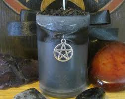 Black Magick Moon Scented Pillar Candle New Moon Esbat Black Cherry Paraffin Soy Pagan Wicca Wiccan Witch Ritu Candle Magick Black Magick Candles