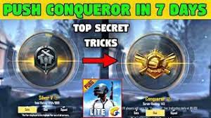 How To Reach Conqueror In 7 Days In Pubg Mobile Lite Top Secret Tricks Youtube
