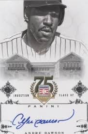 ANDRE DAWSON HALL OF FAME PLAQUE POSTCARD HOF CUBS EXPOS