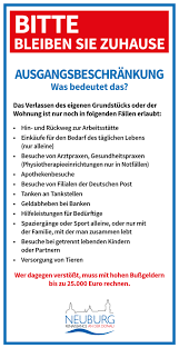Mehrteilige adverbien, konjunktionen, präpositionen und pronomen schreibt man zusammen, wenn die wortart, die wortform oder die bedeutung der einzelnen bestandteile nicht mehr deutlich erkennbar ist. Ausgangsbeschranku Neuburg An Der Donau Stadtverwaltung Facebook