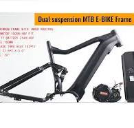 Dual Suspension Ebike Frames Bafang M620 Fat Ebike Frame 1000W Step Through  Full Suspension