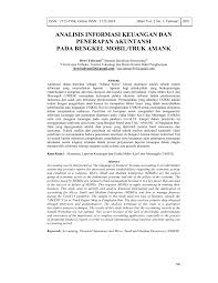 Lantaran profil risiko yang rendah, nilai manfaat yang diperoleh dari penempatan dan investasi hanya naik 2,33% dari rp 7,29 triliun pada 2019 menjadi rp 7,46 triliun pada 2020. Pdf Analisis Informasi Keuangan Dan Penerapan Akuntansi Pada Bengkel Mobil Truk Amank