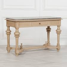 You can place them in hospitals. Alaine Distressed Console Table In Vintage Finish With Stone Top Furniture La Maison Chic Luxury Interiors