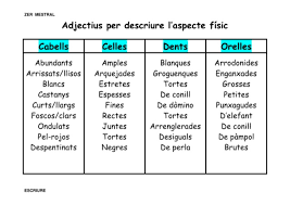 La descripció. Adjectius.