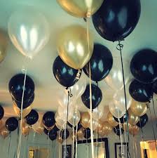 Black And Gold Party Plates Gold Black And White Balloons Black Gold Party Black And White Balloons Gold Birthday Party