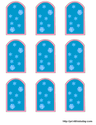 The first guest to get five spaces marked off in a row is the winner! Free Winter Baby Shower Favor Tags Templates