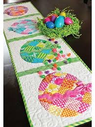 Patchwork Easter Egg Table Runner Pattern Easter Table Runners Easter Egg Table Runner Quilted Table Runners Patterns