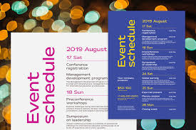Maybe you would like to learn more about one of these? Schedule Event Poster Template On Behance