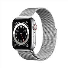 Shop for apple smart watches in wearable technology at walmart and save. Apple Watch Series 6 Gps Cellular 44mm Silver Stainless Steel Case With Silver Milanese Loop Walmart Com Walmart Com