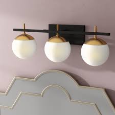Remove the light fixture from the wall. Gold Flamingo Pierre 3 Light Dimmable Weathered Black Autumn Gold Vanity Light Reviews Wayfair