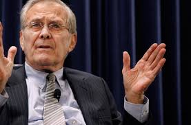 Σύμφωνα με τις πρώτες πληροφορίες ο ευ. Ntonalnt Ramsfelnt Pe8ane O Prwhn Ypoyrgos Amynas Twn Hpa Mononews