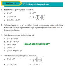 Maybe you would like to learn more about one of these? Lengkap Kunci Jawaban Buku Paket Matematika Latihan 1 2 Perkalian Pada Perpangkatan Halaman 20 21 22 Kelas 9 Kurikulum 2013 Kunci Jawaban Buku Paket Terbaru Lengkap Bukupaket