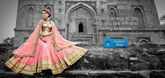 Lehenga banner image - Samyakk: Sarees | Sherwani | Salwar Suits | Kurti | Lehenga | Gowns | Mens Wear